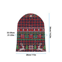 ScotsTee Shop Scottish McKnight Tartan Plaid Christmas Deer Snowman Snowflake Bell Knit Beanie