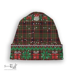 ScotsTee Shop Scottish Innes of Cowie Tartan Plaid Christmas Deer Snowman Snowflake Bell Knit Beanie