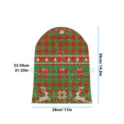 ScotsTee Shop Scottish MacGregor Modern SC Tartan Plaid Christmas Deer Snowman Snowflake Bell Knit Beanie