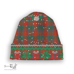 ScotsTee Shop Scottish MacPherson of Cluny Ancient Tartan Plaid Christmas Deer Snowman Snowflake Bell Knit Beanie