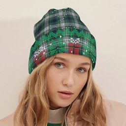 ScotsTee Shop Scottish Johnstone Dress Modern Tartan Plaid Christmas Deer Snowman Snowflake Bell Knit Beanie