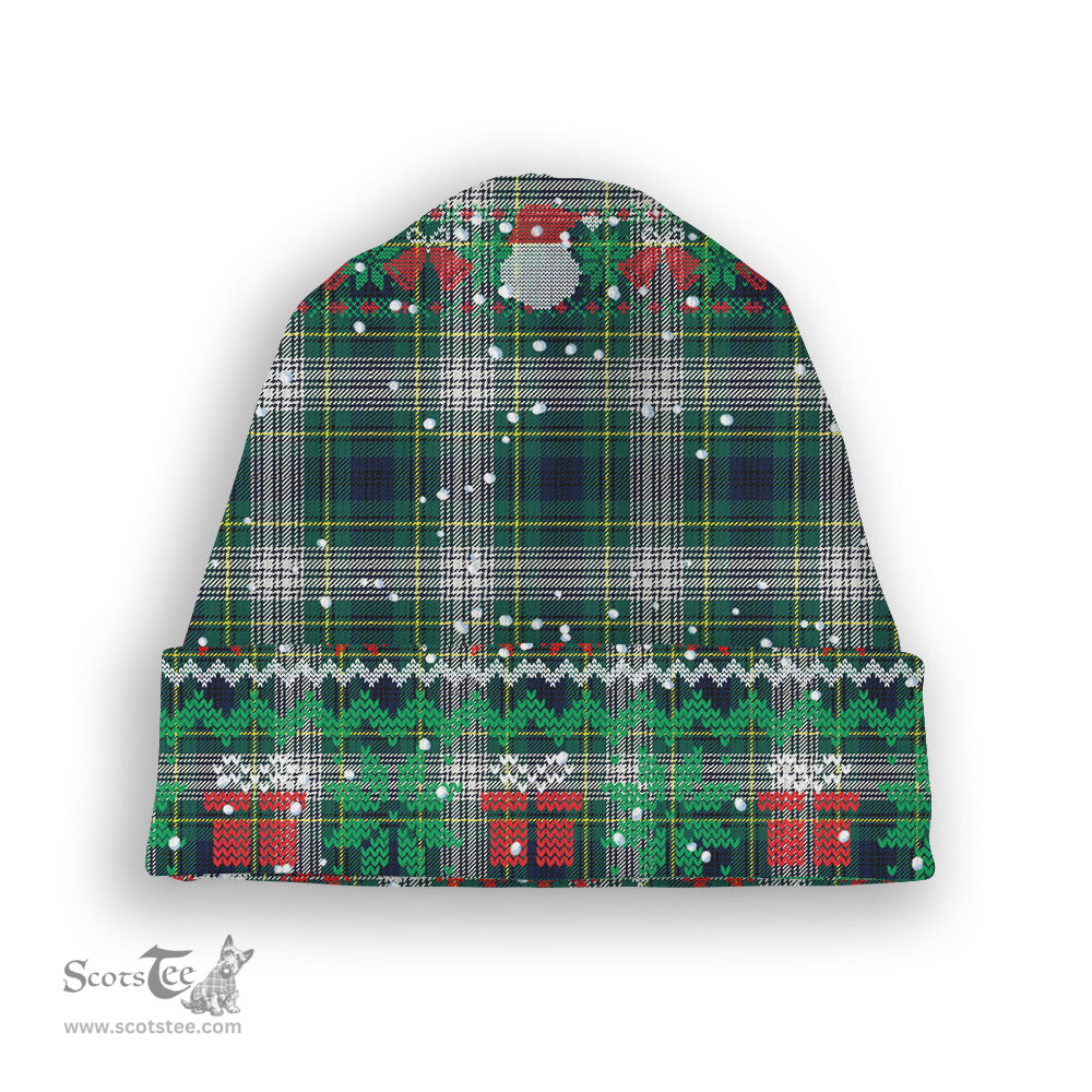 ScotsTee Shop Scottish Johnstone Dress Modern Tartan Plaid Christmas Deer Snowman Snowflake Bell Knit Beanie