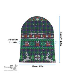 ScotsTee Shop Scottish Lowry Tartan Plaid Christmas Deer Snowman Snowflake Bell Knit Beanie