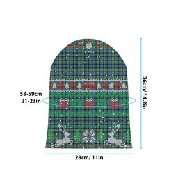 ScotsTee Shop Scottish MacEwen Ancient SC Tartan Plaid Christmas Deer Snowman Snowflake Bell Knit Beanie