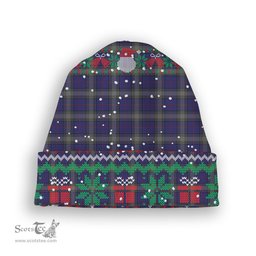 ScotsTee Shop Scottish Kinnaird Tartan Plaid Christmas Deer Snowman Snowflake Bell Knit Beanie
