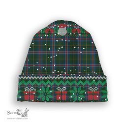 ScotsTee Shop Scottish Johnston Diana Dress Tartan Plaid Christmas Deer Snowman Snowflake Bell Knit Beanie