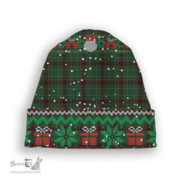 ScotsTee Shop Scottish MacDiarmid 2 Tartan Plaid Christmas Deer Snowman Snowflake Bell Knit Beanie