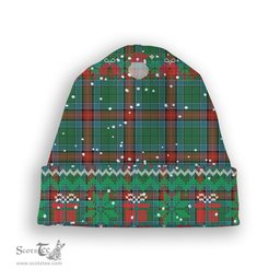 ScotsTee Shop Scottish Jardine Dress Ancient Tartan Plaid Christmas Deer Snowman Snowflake Bell Knit Beanie