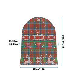 ScotsTee Shop Scottish MacCreary Ancient Tartan Plaid Christmas Deer Snowman Snowflake Bell Knit Beanie