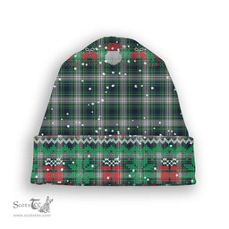 ScotsTee Shop Scottish Johnston Dress Modern Tartan Plaid Christmas Deer Snowman Snowflake Bell Knit Beanie
