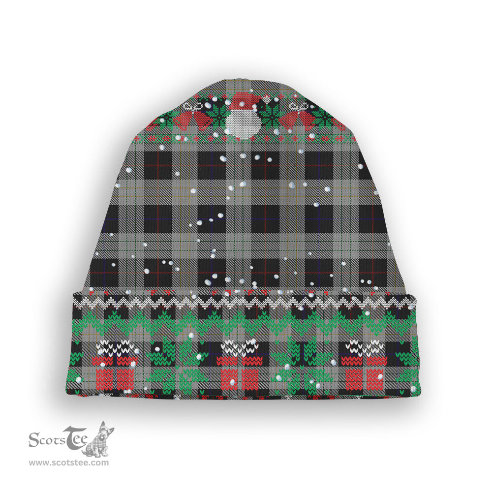 ScotsTee Shop Scottish Kinnieson Tartan Plaid Christmas Deer Snowman Snowflake Bell Knit Beanie