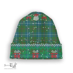 ScotsTee Shop Scottish Irvine of Bonshaw Tower Ancient Tartan Plaid Christmas Deer Snowman Snowflake Bell Knit Beanie