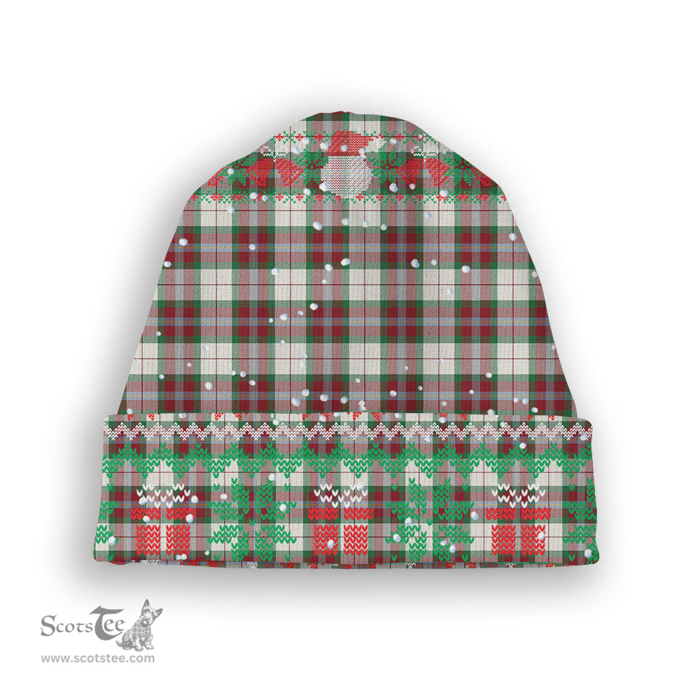 ScotsTee Shop Scottish McLean Dress Ancient Tartan Plaid Christmas Deer Snowman Snowflake Bell Knit Beanie