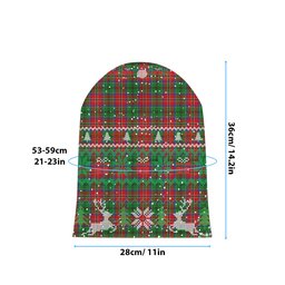 ScotsTee Shop Scottish McCullough Tartan Plaid Christmas Deer Snowman Snowflake Bell Knit Beanie