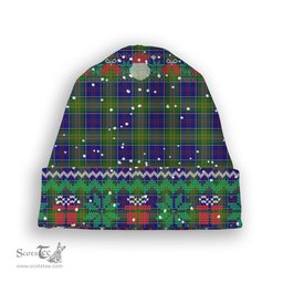 ScotsTee Shop Scottish Greene Tartan Plaid Christmas Deer Snowman Snowflake Bell Knit Beanie