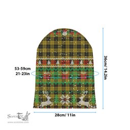 ScotsTee Shop Scottish MacLachlan 4 Tartan Plaid Christmas Deer Snowman Snowflake Bell Knit Beanie