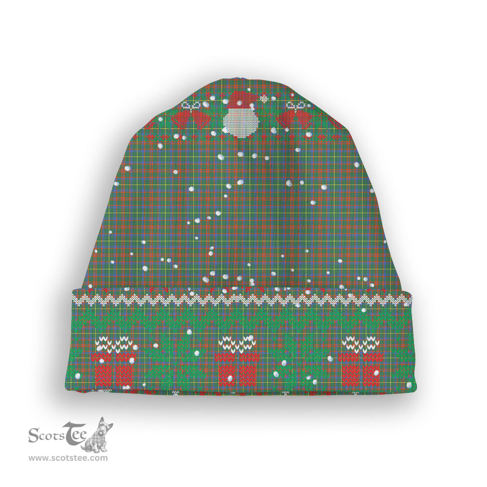 ScotsTee Shop Scottish MacIntosh Hunting Ancient Tartan Plaid Christmas Deer Snowman Snowflake Bell Knit Beanie