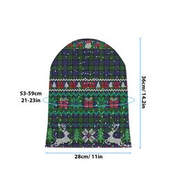 ScotsTee Shop Scottish MacEwen Tartan Plaid Christmas Deer Snowman Snowflake Bell Knit Beanie