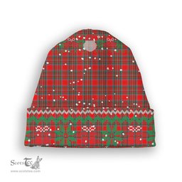 ScotsTee Shop Scottish McBean Modern Tartan Plaid Christmas Deer Snowman Snowflake Bell Knit Beanie