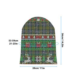 ScotsTee Shop Scottish McDonald of Clan Ranald Ancient Tartan Plaid Christmas Deer Snowman Snowflake Bell Knit Beanie