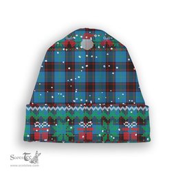 ScotsTee Shop Scottish Home Ancient Tartan Plaid Christmas Deer Snowman Snowflake Bell Knit Beanie