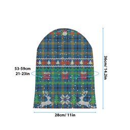 ScotsTee Shop Scottish Laing Tartan Plaid Christmas Deer Snowman Snowflake Bell Knit Beanie