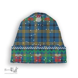 ScotsTee Shop Scottish Laing Tartan Plaid Christmas Deer Snowman Snowflake Bell Knit Beanie