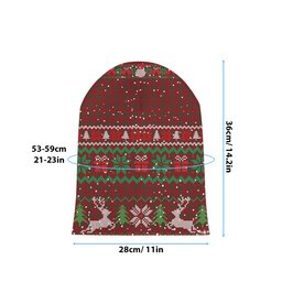 ScotsTee Shop Scottish McDonell of Keppoch Tartan Plaid Christmas Deer Snowman Snowflake Bell Knit Beanie