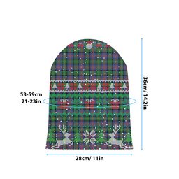 ScotsTee Shop Scottish Logan Ancient Tartan Plaid Christmas Deer Snowman Snowflake Bell Knit Beanie