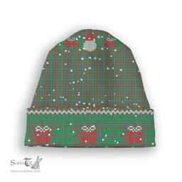 ScotsTee Shop Scottish McKintosh Hunting Ancient Tartan Plaid Christmas Deer Snowman Snowflake Bell Knit Beanie