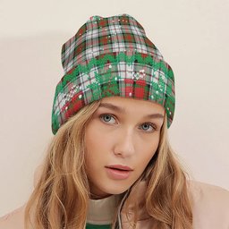 ScotsTee Shop Scottish McDuff Dress Ancient Tartan Plaid Christmas Deer Snowman Snowflake Bell Knit Beanie