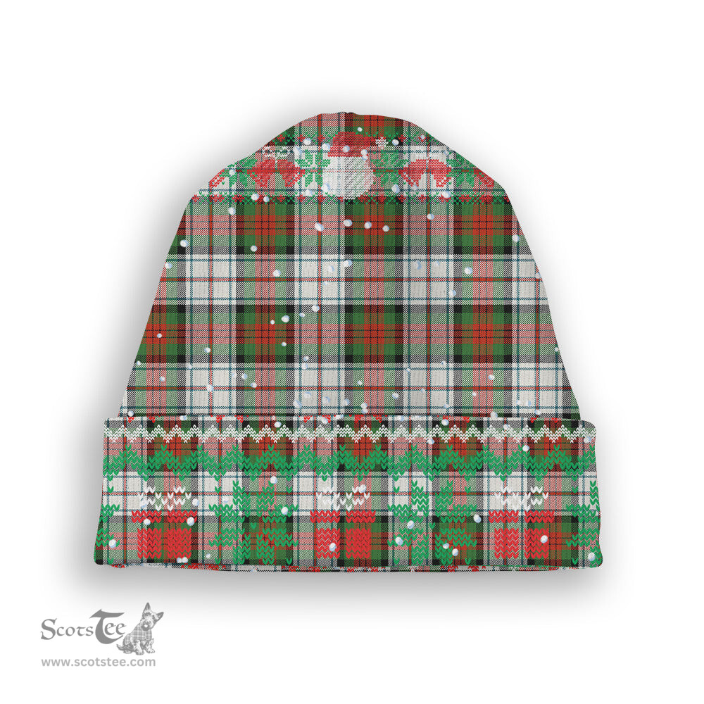 ScotsTee Shop Scottish McDuff Dress Ancient Tartan Plaid Christmas Deer Snowman Snowflake Bell Knit Beanie