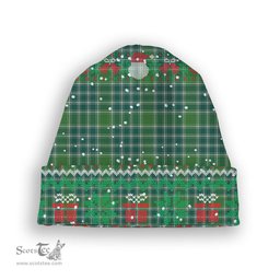 ScotsTee Shop Scottish McDonald Lord of the Isles Hunting Ancient Tartan Plaid Christmas Deer Snowman Snowflake Bell Knit Beanie
