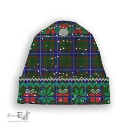 ScotsTee Shop Scottish Lee Tartan Plaid Christmas Deer Snowman Snowflake Bell Knit Beanie