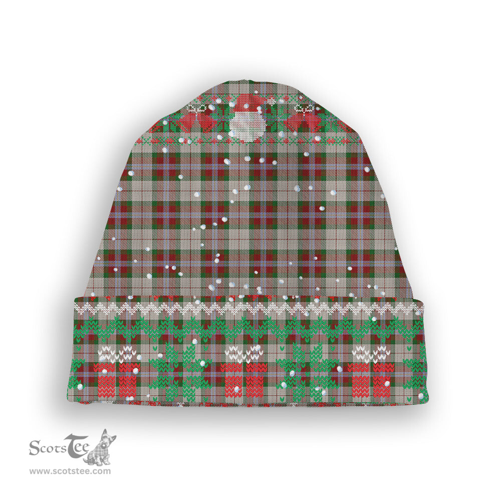 ScotsTee Shop Scottish MacLean Dress Tartan Plaid Christmas Deer Snowman Snowflake Bell Knit Beanie