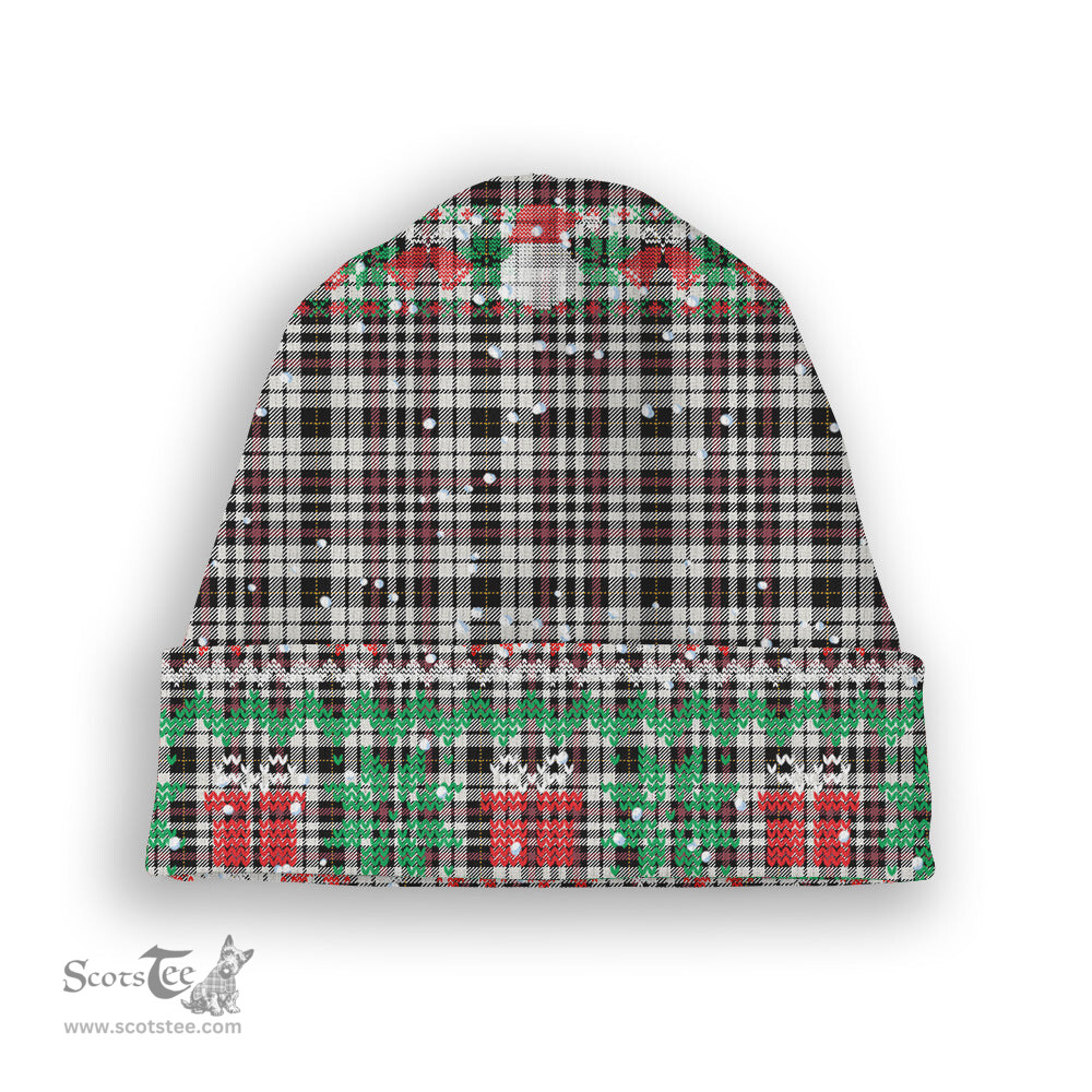 ScotsTee Shop Scottish Little Arisaid Ancient Tartan Plaid Christmas Deer Snowman Snowflake Bell Knit Beanie