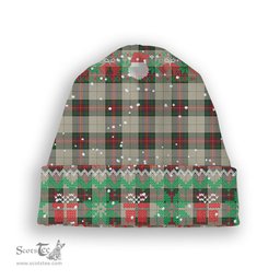 ScotsTee Shop Scottish Hohenzollern Tartan Plaid Christmas Deer Snowman Snowflake Bell Knit Beanie