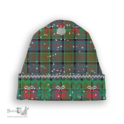 ScotsTee Shop Scottish MacDonald of Clan Ranald Ancient Tartan Plaid Christmas Deer Snowman Snowflake Bell Knit Beanie