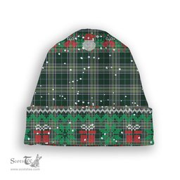 ScotsTee Shop Scottish Manx Ellan Vannin Tartan Plaid Christmas Deer Snowman Snowflake Bell Knit Beanie
