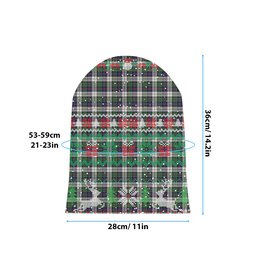 ScotsTee Shop Scottish McCallum Dress Modern Tartan Plaid Christmas Deer Snowman Snowflake Bell Knit Beanie