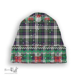 ScotsTee Shop Scottish McCallum Dress Modern Tartan Plaid Christmas Deer Snowman Snowflake Bell Knit Beanie