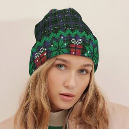 ScotsTee Shop Scottish Keith McCormick Tartan Plaid Christmas Deer Snowman Snowflake Bell Knit Beanie