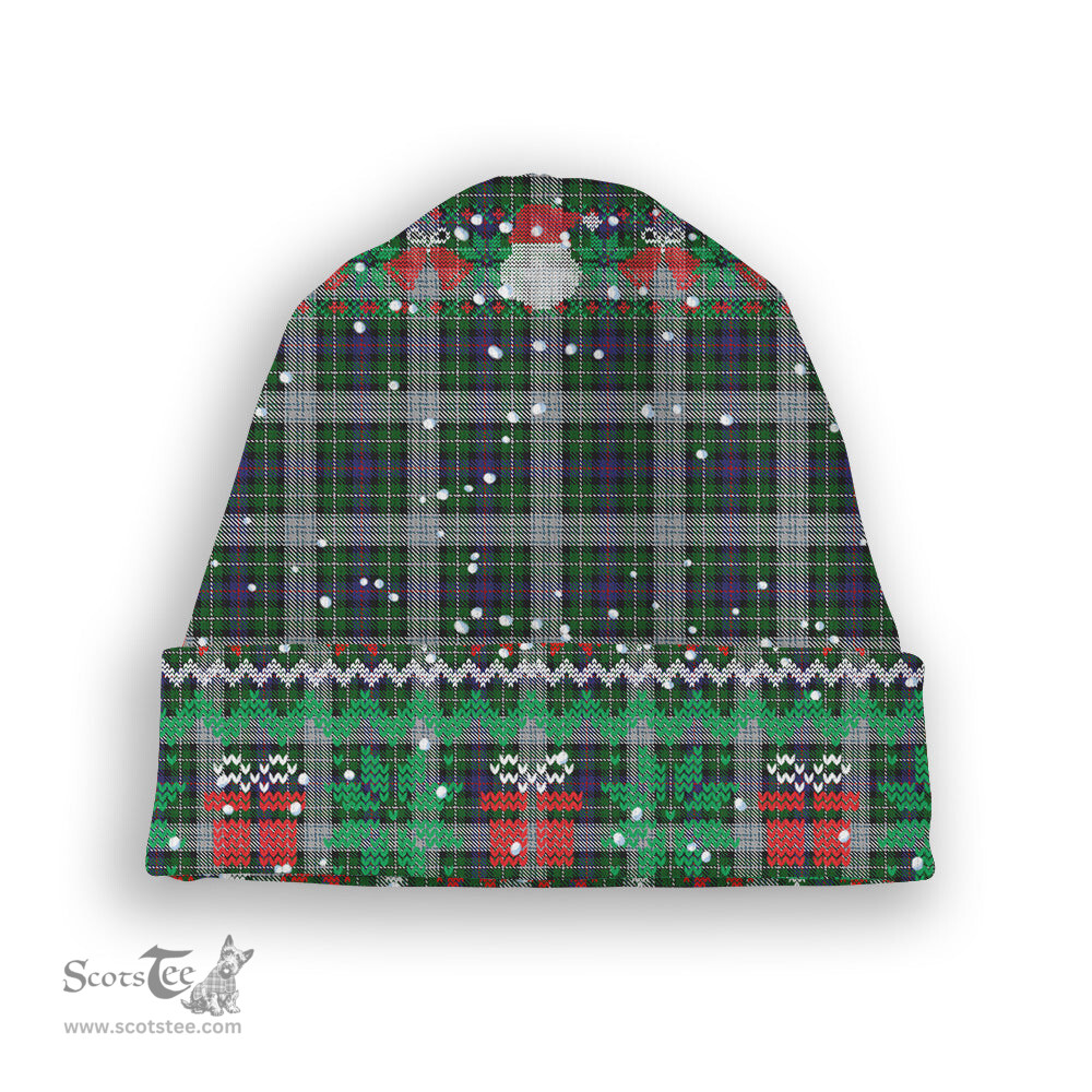 ScotsTee Shop Scottish MacKenzie Dress Tartan Plaid Christmas Deer Snowman Snowflake Bell Knit Beanie