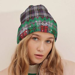 ScotsTee Shop Scottish McDonald Dress Modern Tartan Plaid Christmas Deer Snowman Snowflake Bell Knit Beanie