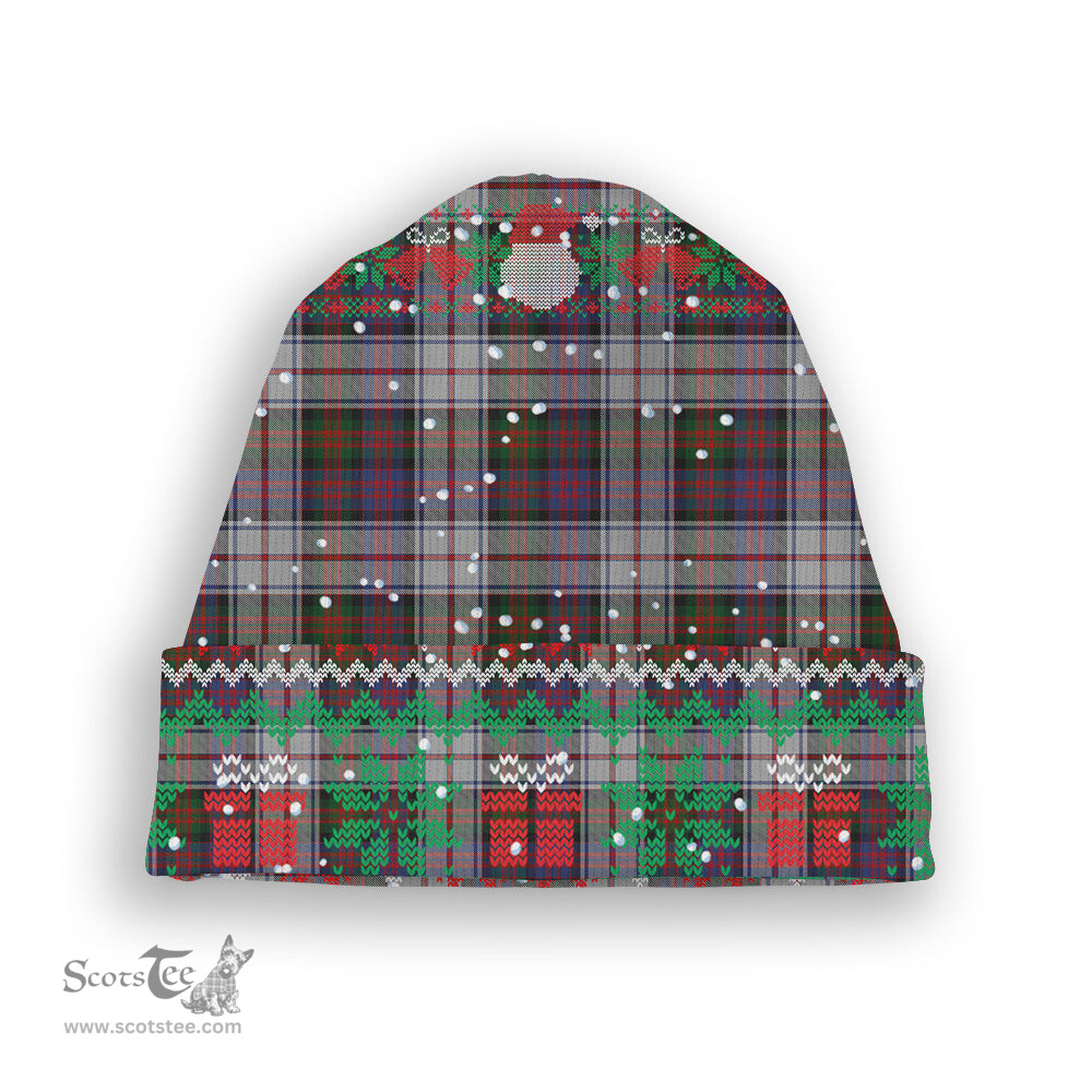 ScotsTee Shop Scottish McDonald Dress Modern Tartan Plaid Christmas Deer Snowman Snowflake Bell Knit Beanie