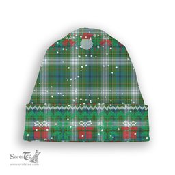 ScotsTee Shop Scottish Johnstone Dress Ancient Tartan Plaid Christmas Deer Snowman Snowflake Bell Knit Beanie