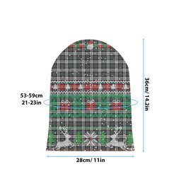 ScotsTee Shop Scottish McCandlish Arisaid Grey Tartan Plaid Christmas Deer Snowman Snowflake Bell Knit Beanie