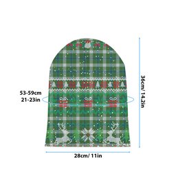 ScotsTee Shop Scottish Johnston Dress Ancient Tartan Plaid Christmas Deer Snowman Snowflake Bell Knit Beanie