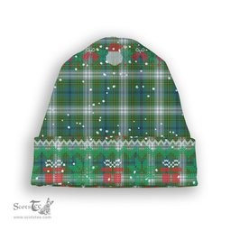 ScotsTee Shop Scottish Johnston Dress Ancient Tartan Plaid Christmas Deer Snowman Snowflake Bell Knit Beanie