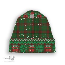 ScotsTee Shop Scottish Maxwell Hunting Tartan Plaid Christmas Deer Snowman Snowflake Bell Knit Beanie
